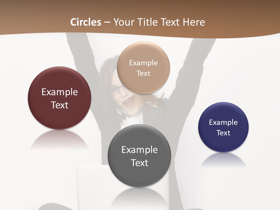 Adult Lotus Businesswoman PowerPoint Template