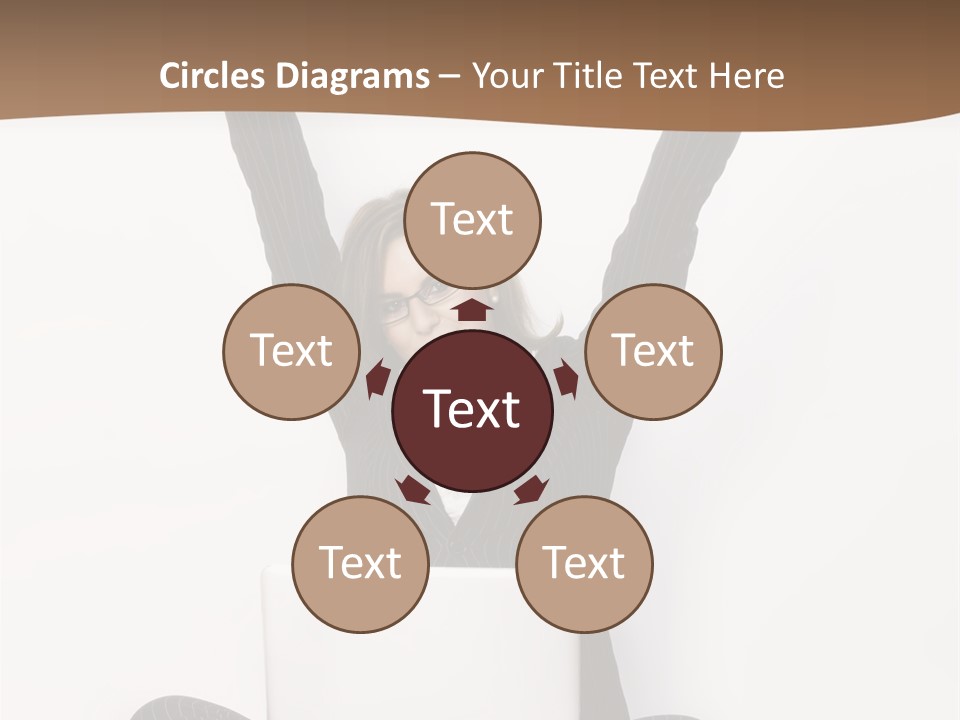 Adult Lotus Businesswoman PowerPoint Template