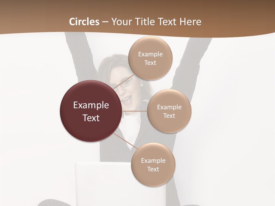 Adult Lotus Businesswoman PowerPoint Template