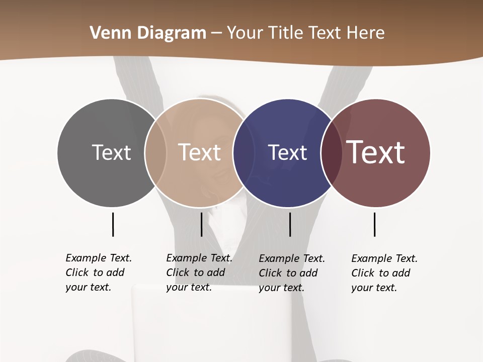 Adult Lotus Businesswoman PowerPoint Template