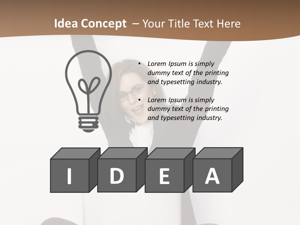 Adult Lotus Businesswoman PowerPoint Template
