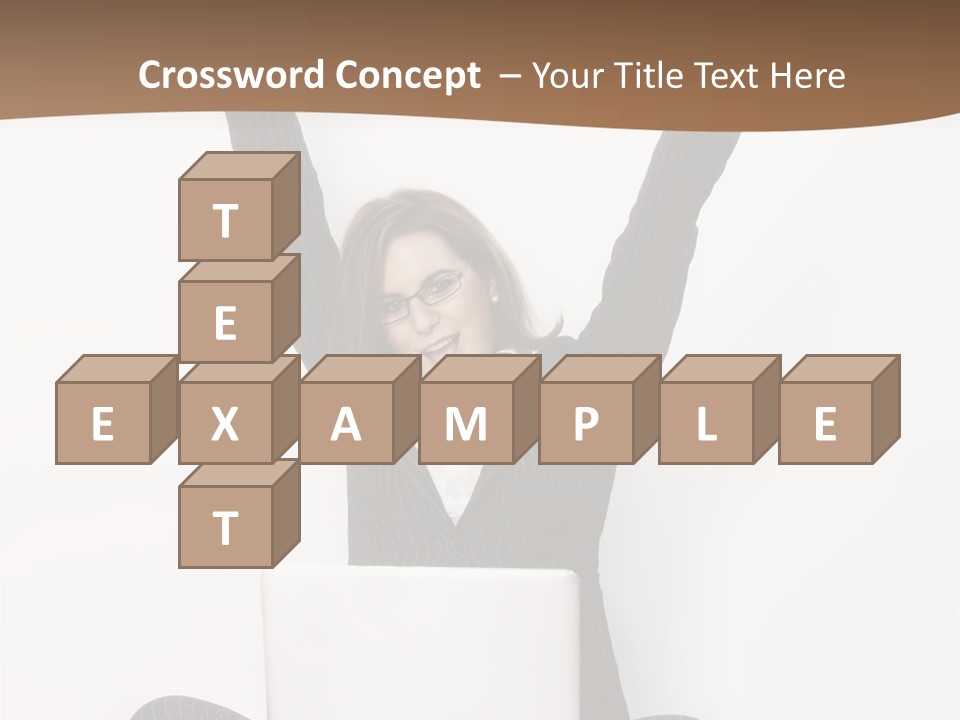 Adult Lotus Businesswoman PowerPoint Template