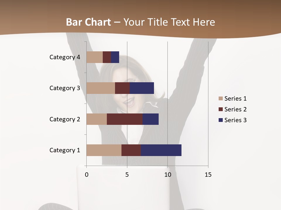 Adult Lotus Businesswoman PowerPoint Template