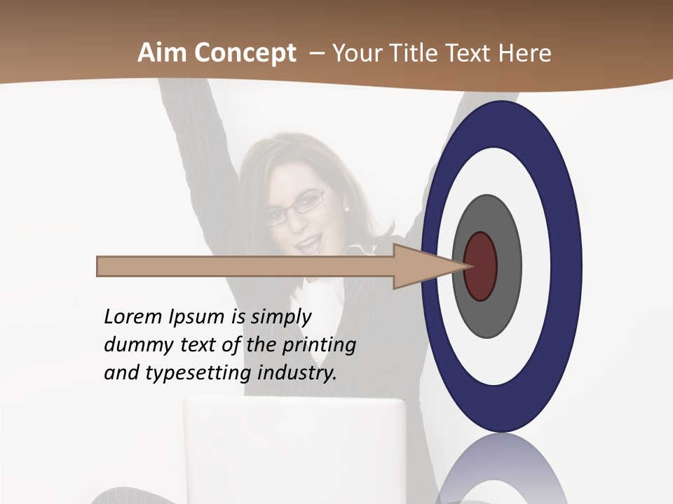 Adult Lotus Businesswoman PowerPoint Template