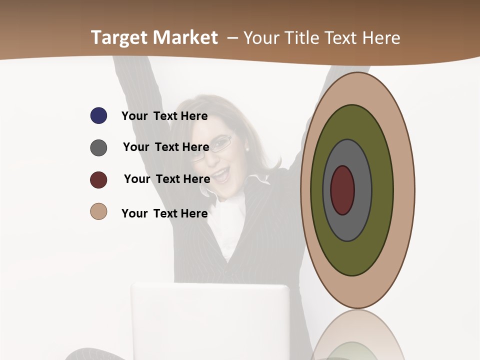 Adult Lotus Businesswoman PowerPoint Template