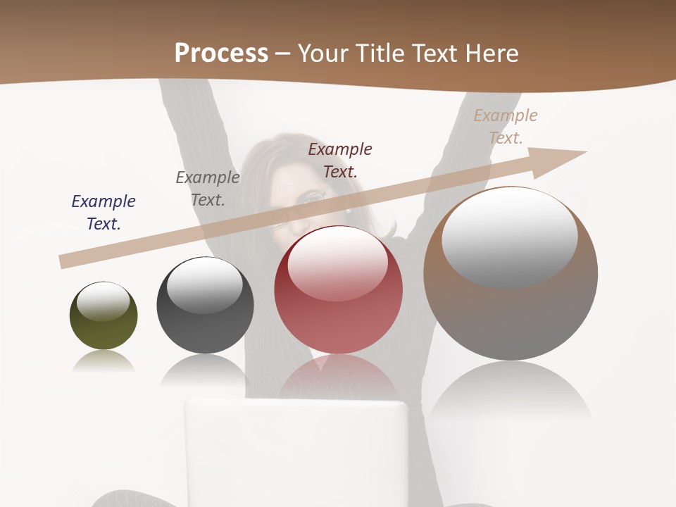 Adult Lotus Businesswoman PowerPoint Template