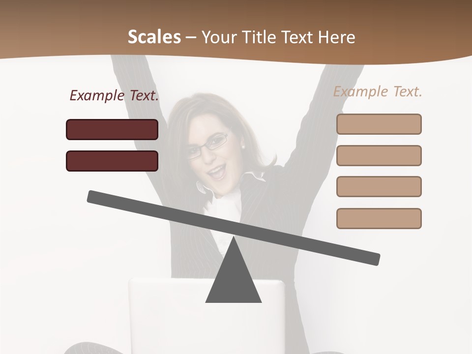 Adult Lotus Businesswoman PowerPoint Template