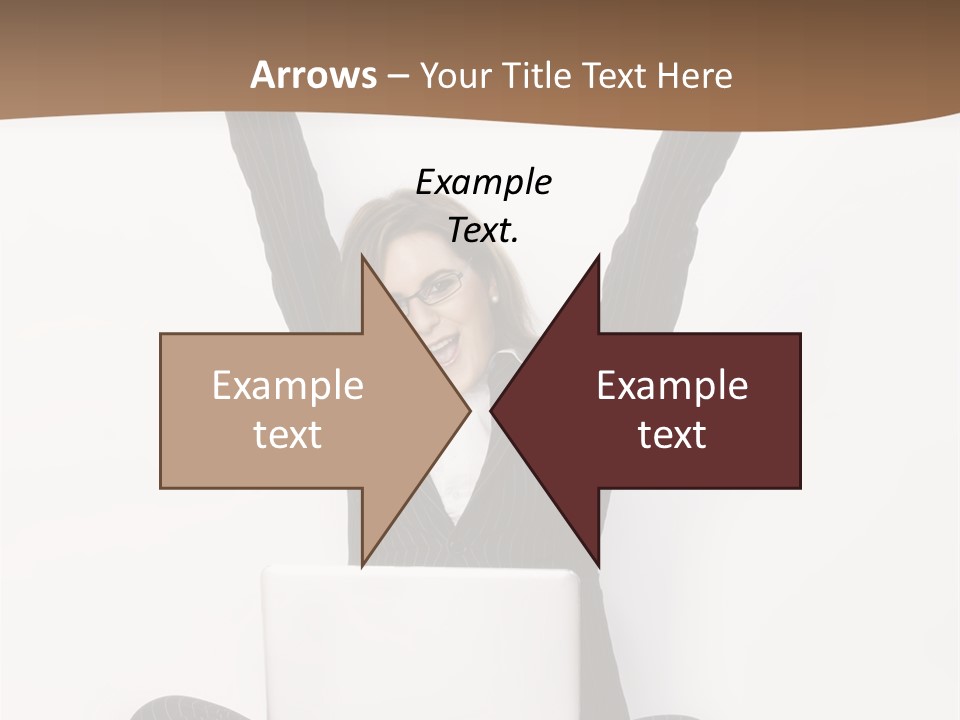 Adult Lotus Businesswoman PowerPoint Template