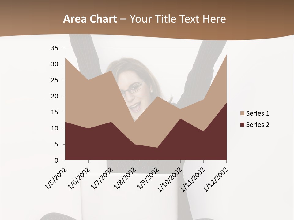 Adult Lotus Businesswoman PowerPoint Template