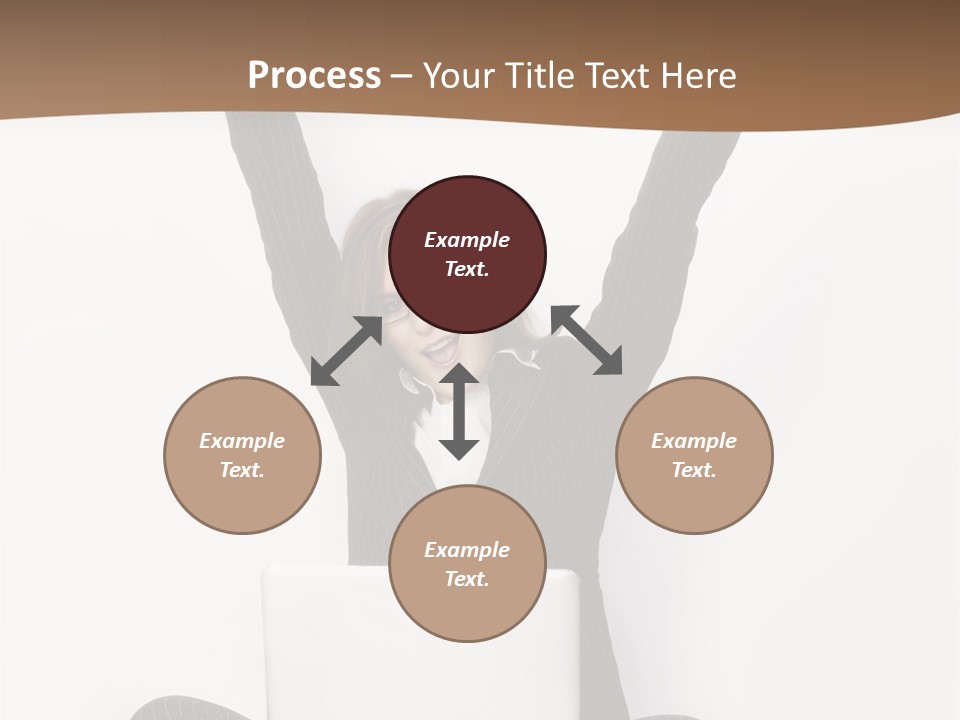 Adult Lotus Businesswoman PowerPoint Template