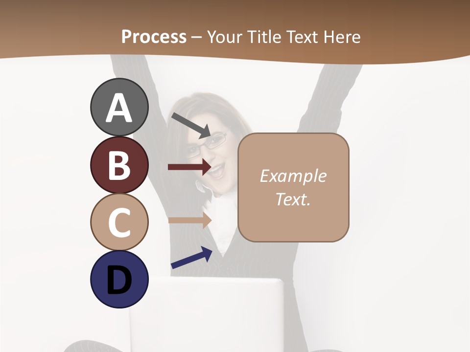 Adult Lotus Businesswoman PowerPoint Template