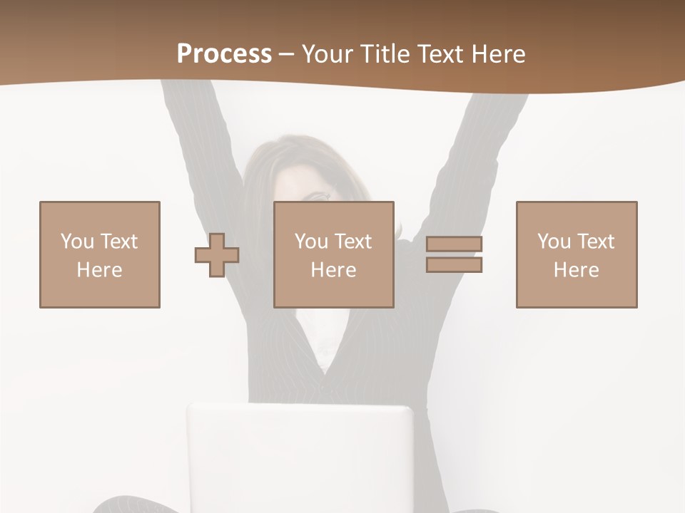 Adult Lotus Businesswoman PowerPoint Template