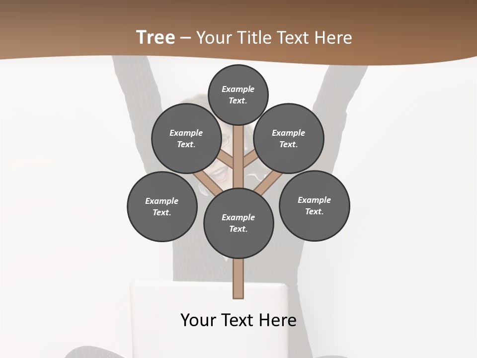 Adult Lotus Businesswoman PowerPoint Template