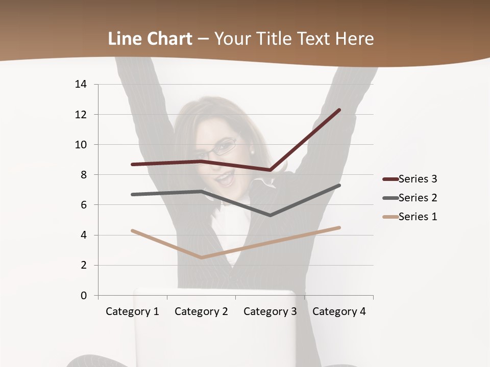 Adult Lotus Businesswoman PowerPoint Template