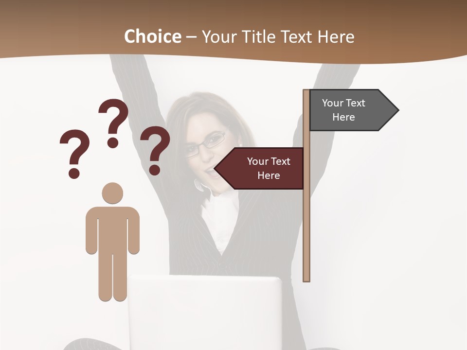 Adult Lotus Businesswoman PowerPoint Template