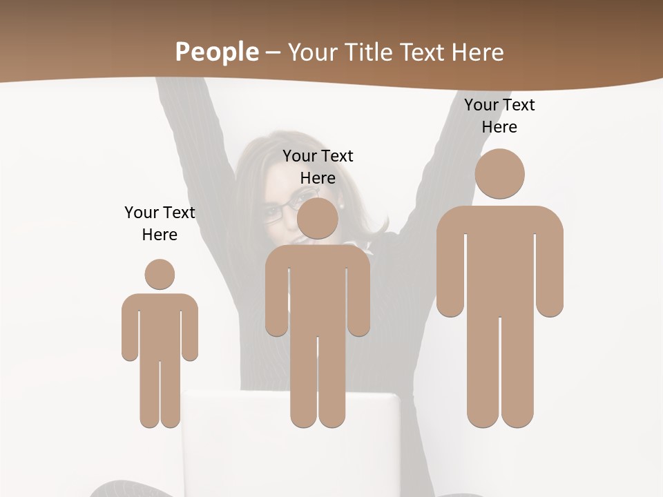 Adult Lotus Businesswoman PowerPoint Template