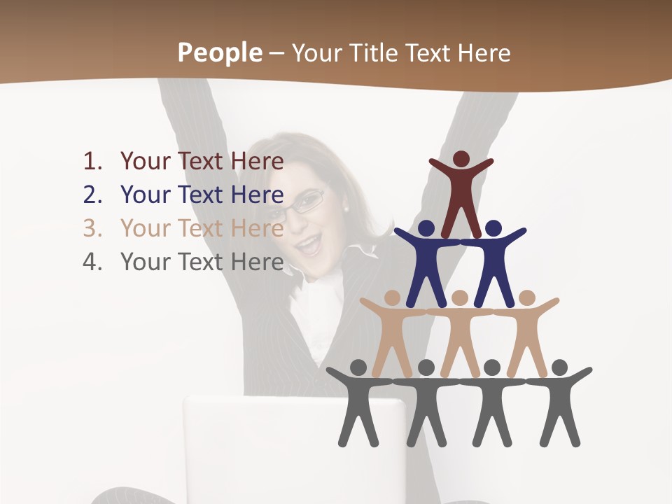 Adult Lotus Businesswoman PowerPoint Template