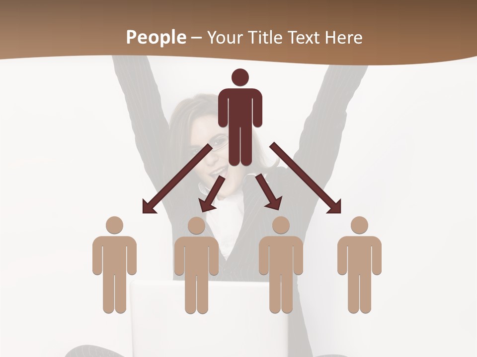 Adult Lotus Businesswoman PowerPoint Template