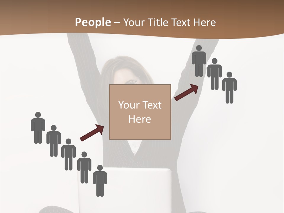 Adult Lotus Businesswoman PowerPoint Template