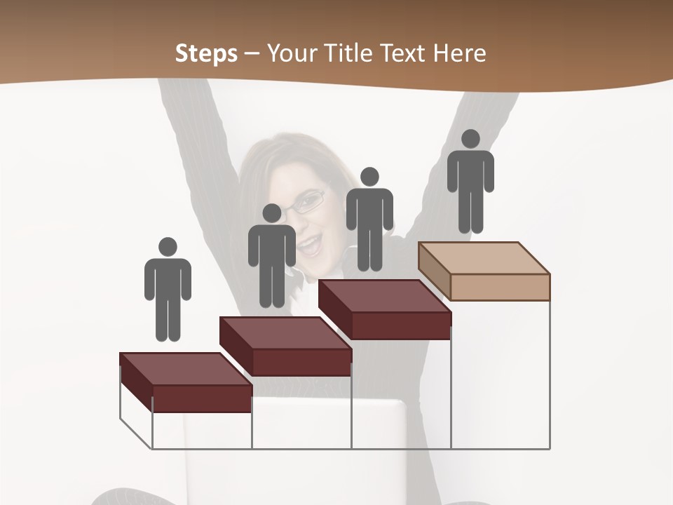 Adult Lotus Businesswoman PowerPoint Template