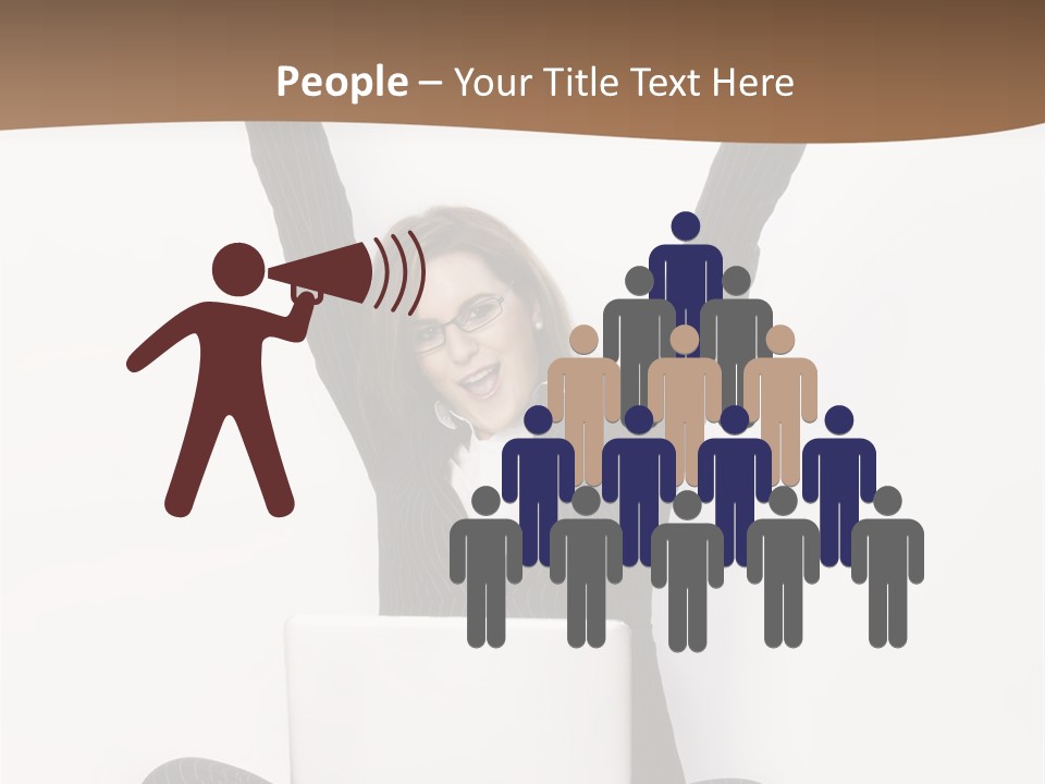 Adult Lotus Businesswoman PowerPoint Template