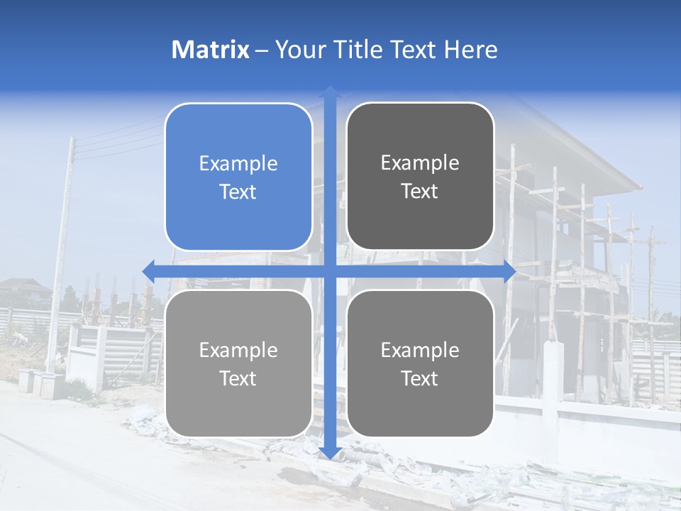 A House Under Construction With Scaffolding On It PowerPoint Template