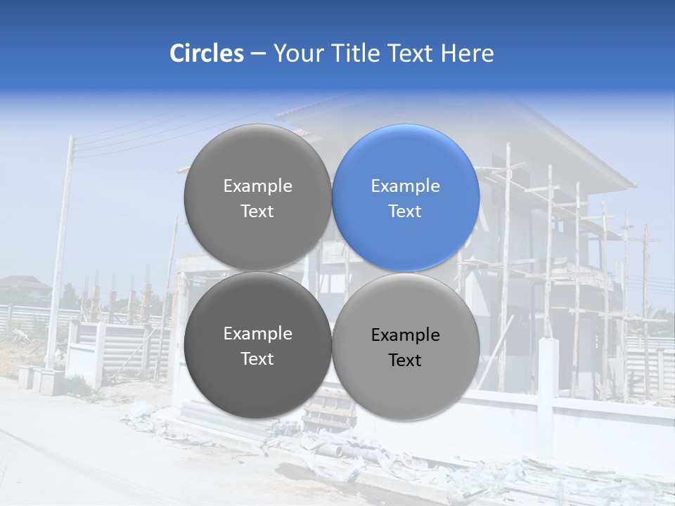 A House Under Construction With Scaffolding On It PowerPoint Template
