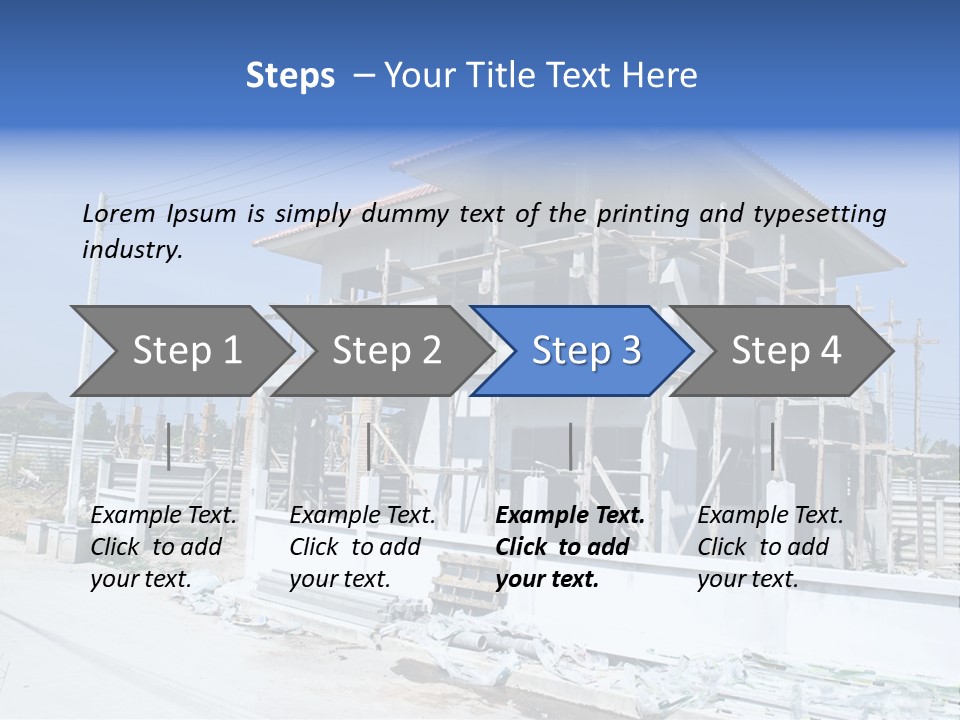 A House Under Construction With Scaffolding On It PowerPoint Template