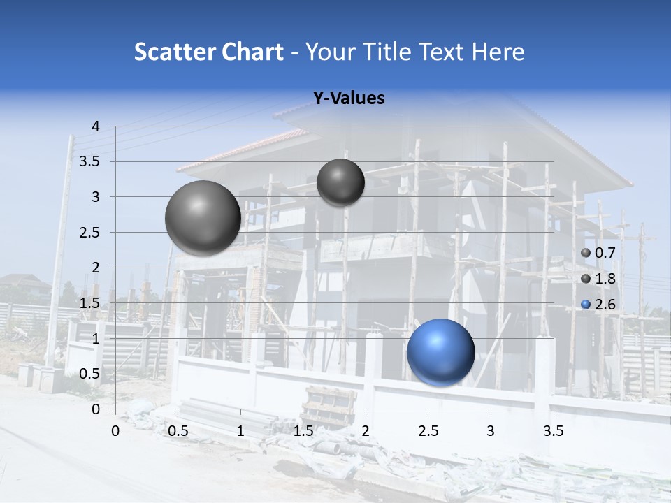 A House Under Construction With Scaffolding On It PowerPoint Template