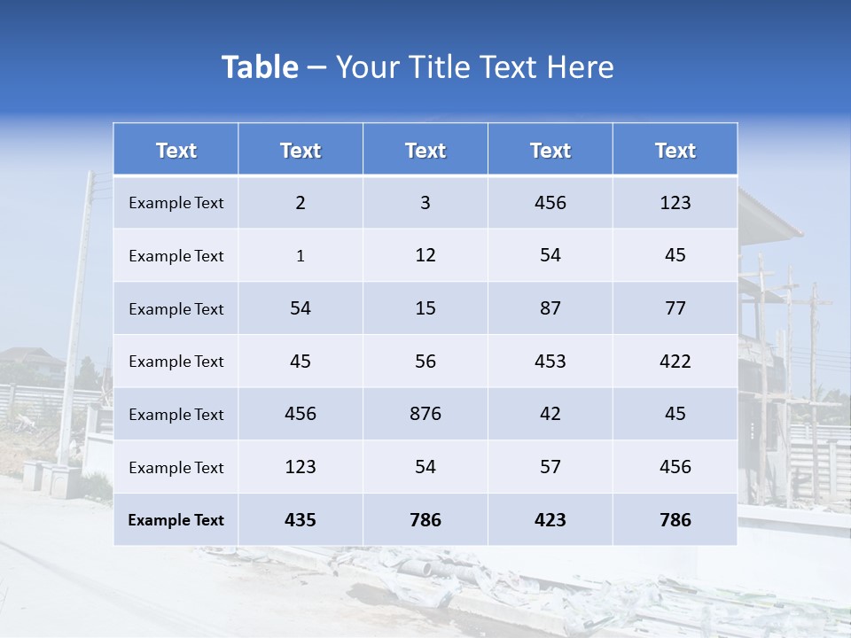 A House Under Construction With Scaffolding On It PowerPoint Template