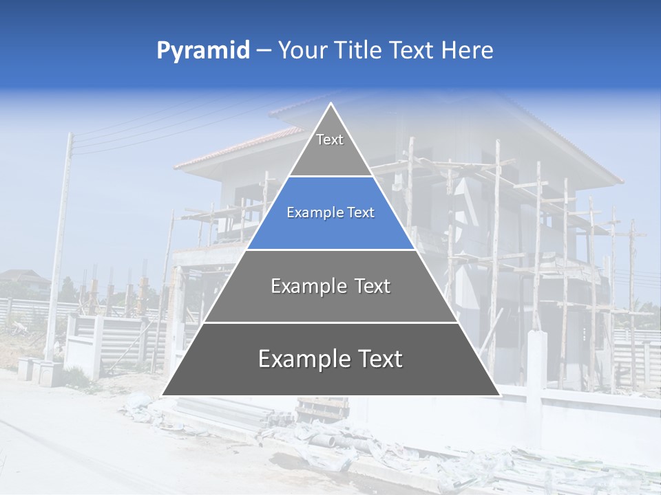A House Under Construction With Scaffolding On It PowerPoint Template