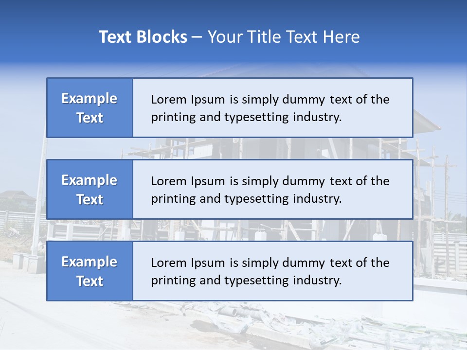 A House Under Construction With Scaffolding On It PowerPoint Template