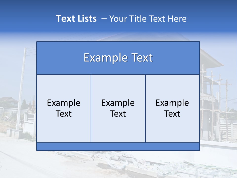 A House Under Construction With Scaffolding On It PowerPoint Template