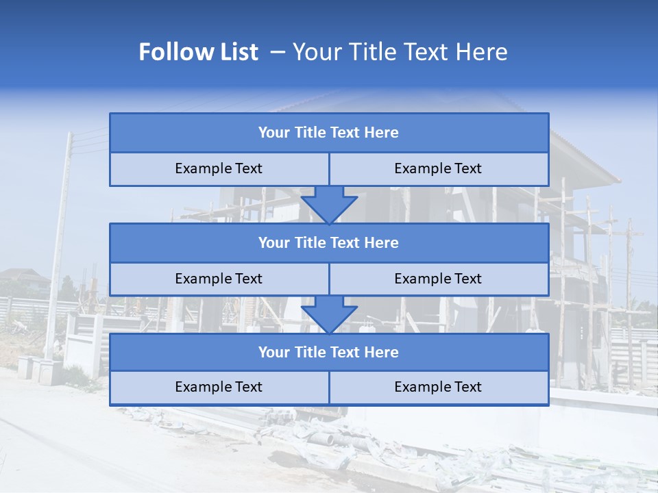 A House Under Construction With Scaffolding On It PowerPoint Template