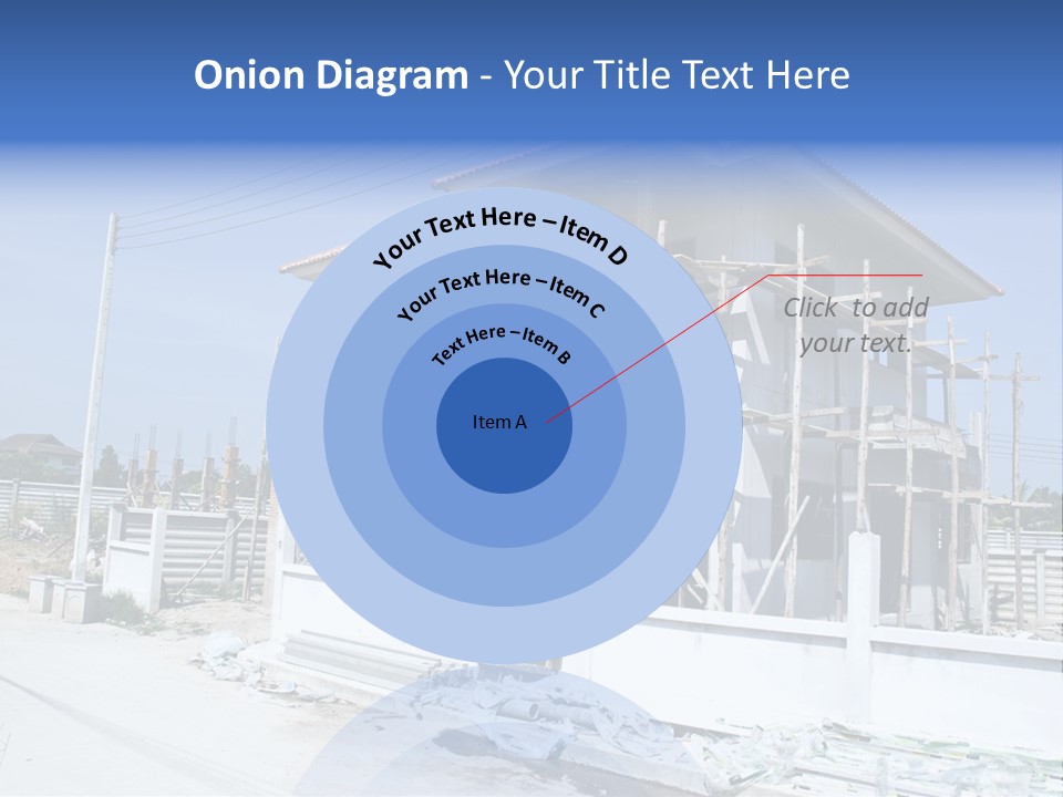 A House Under Construction With Scaffolding On It PowerPoint Template