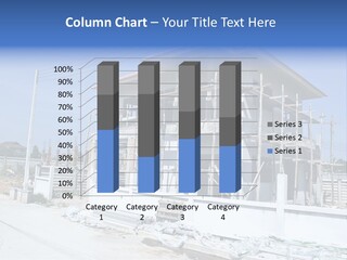 A House Under Construction With Scaffolding On It PowerPoint Template