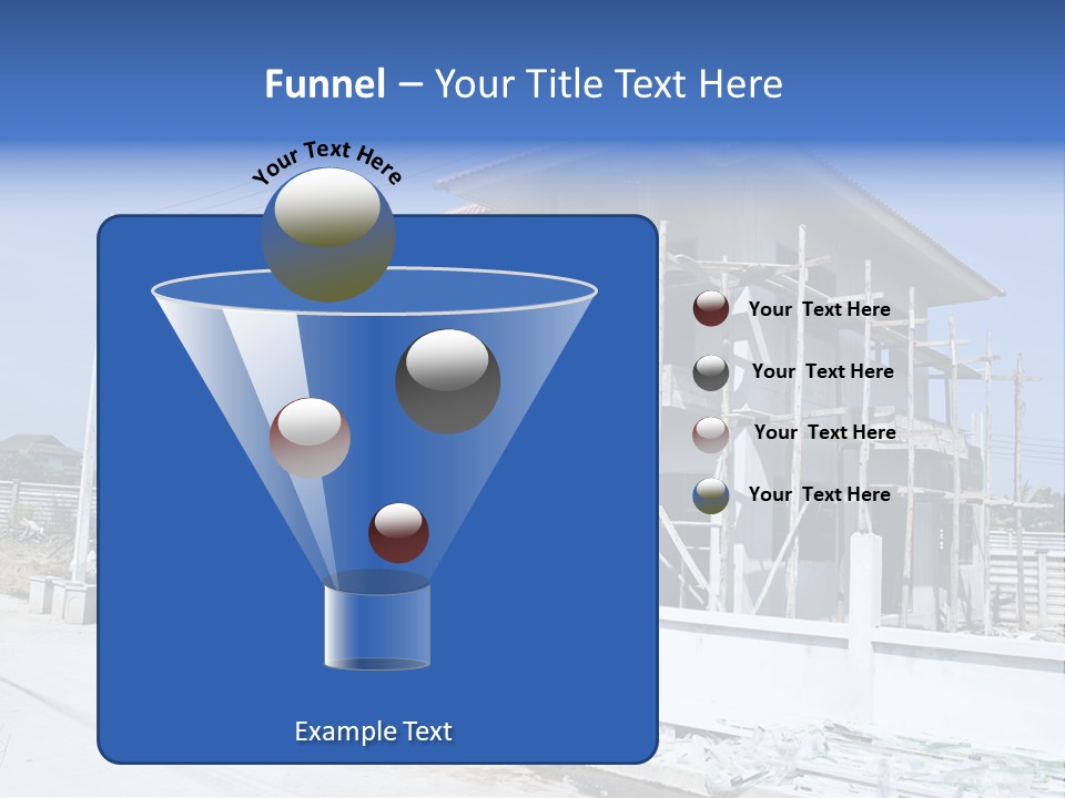 A House Under Construction With Scaffolding On It PowerPoint Template