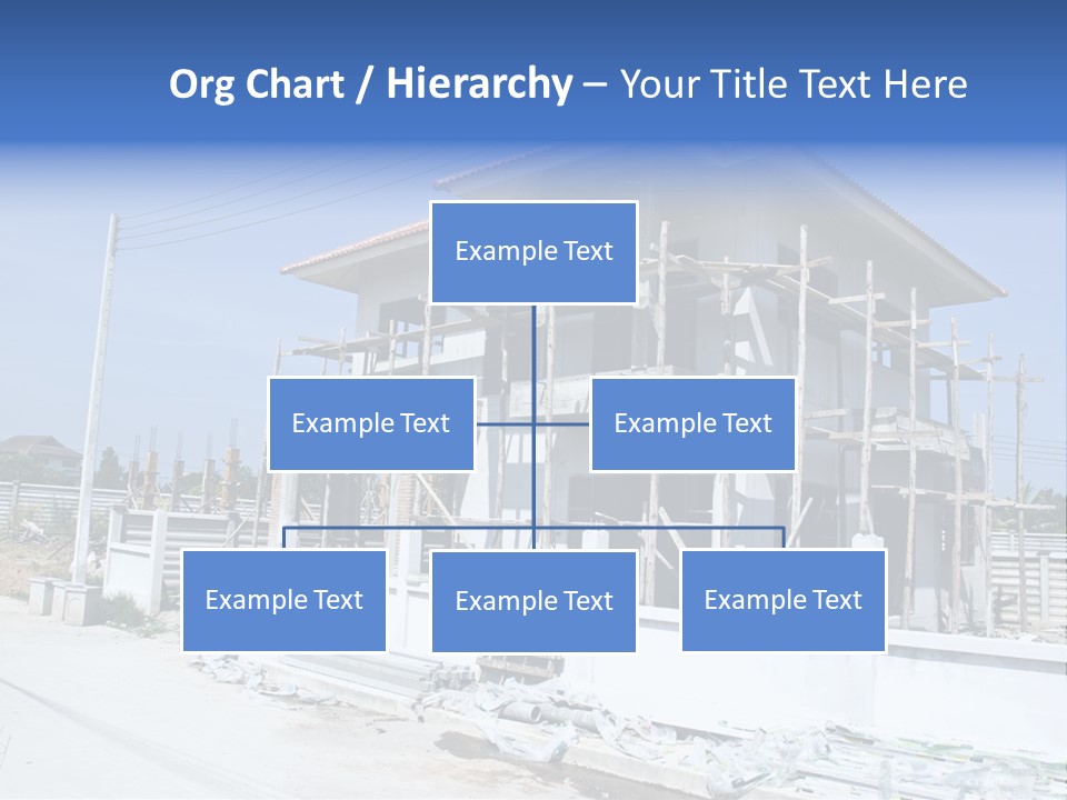 A House Under Construction With Scaffolding On It PowerPoint Template