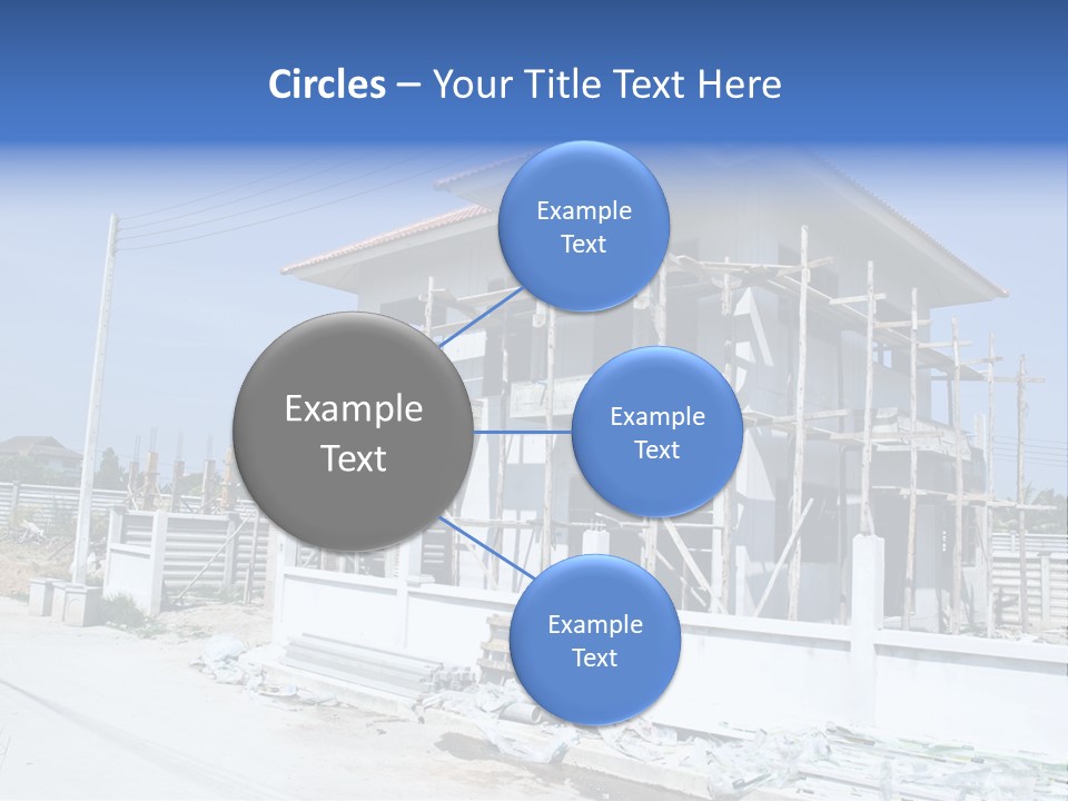 A House Under Construction With Scaffolding On It PowerPoint Template