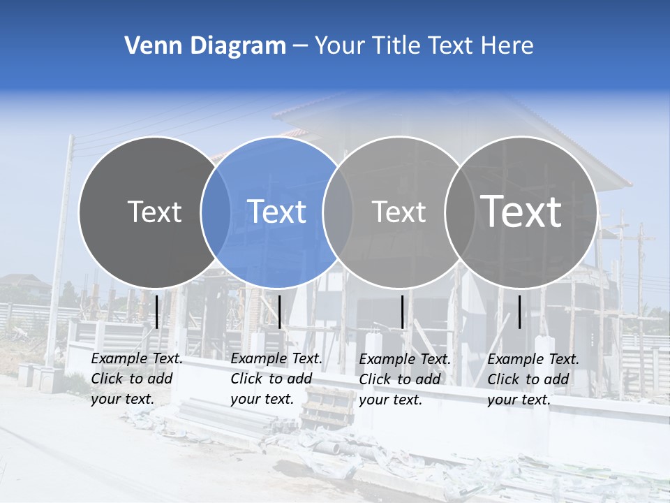 A House Under Construction With Scaffolding On It PowerPoint Template