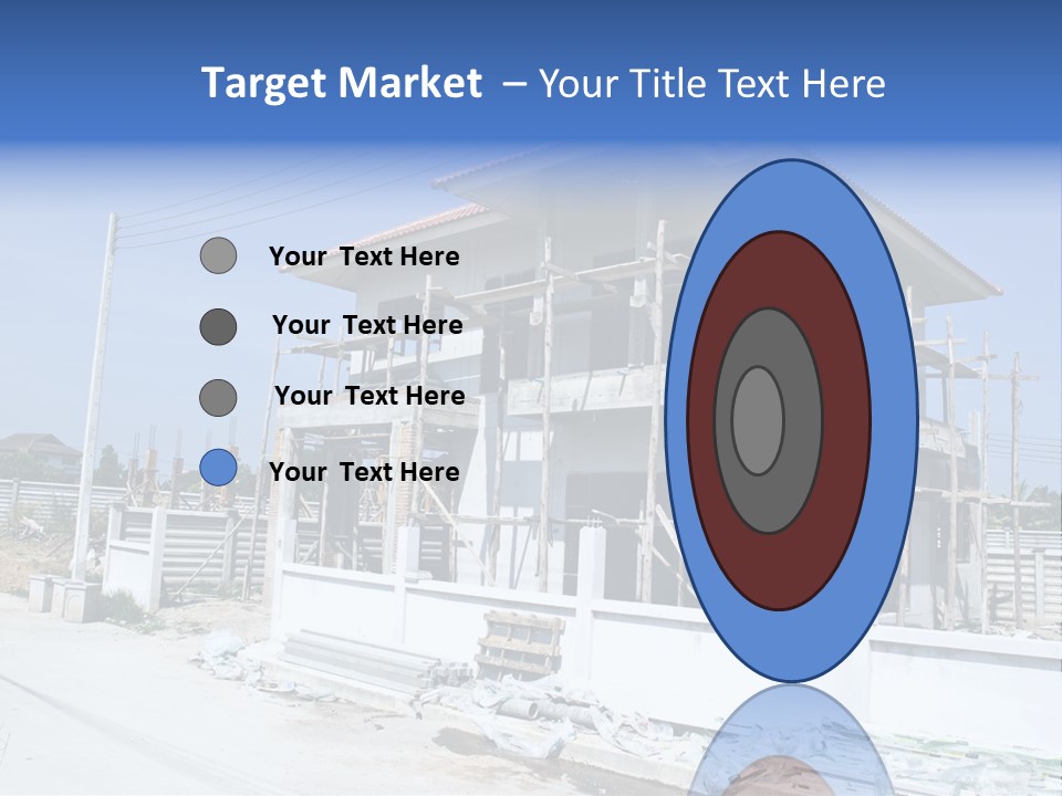 A House Under Construction With Scaffolding On It PowerPoint Template