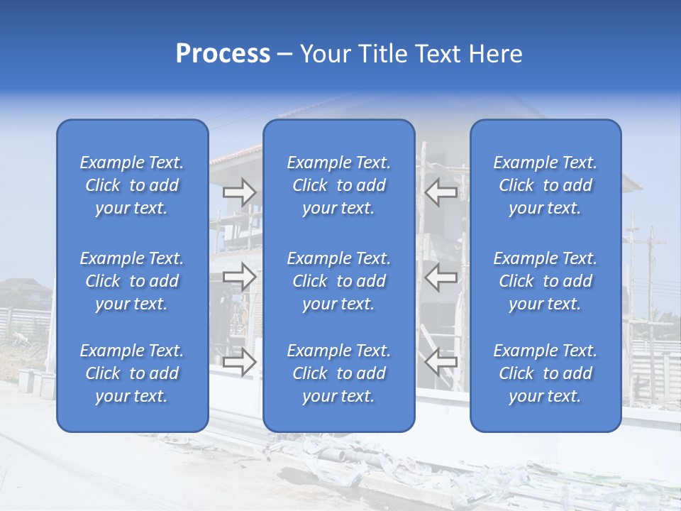 A House Under Construction With Scaffolding On It PowerPoint Template
