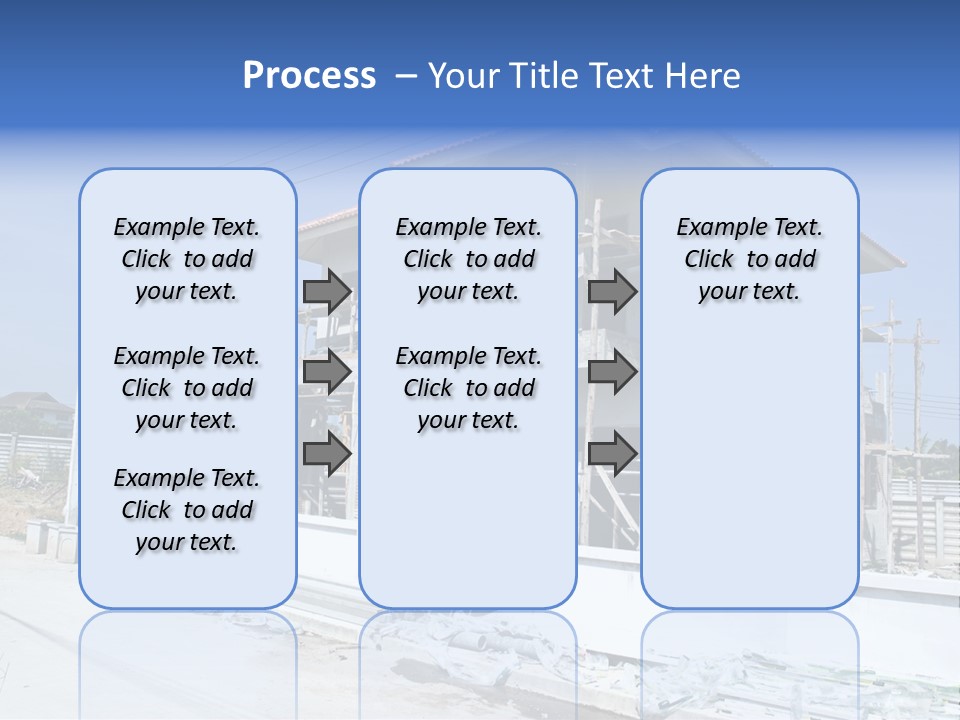 A House Under Construction With Scaffolding On It PowerPoint Template