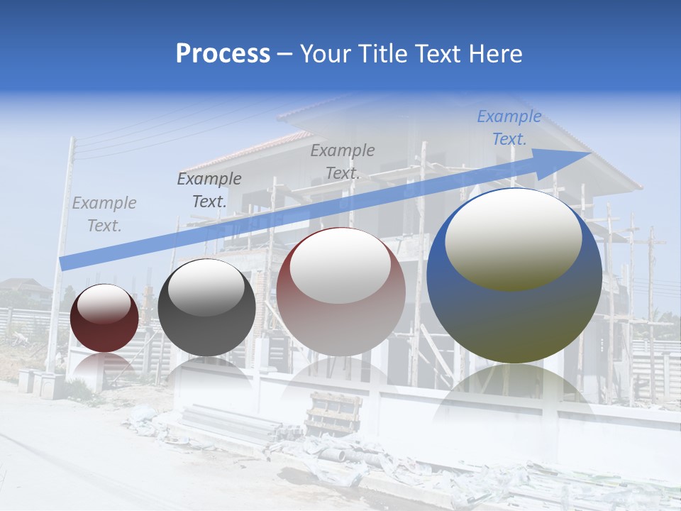 A House Under Construction With Scaffolding On It PowerPoint Template