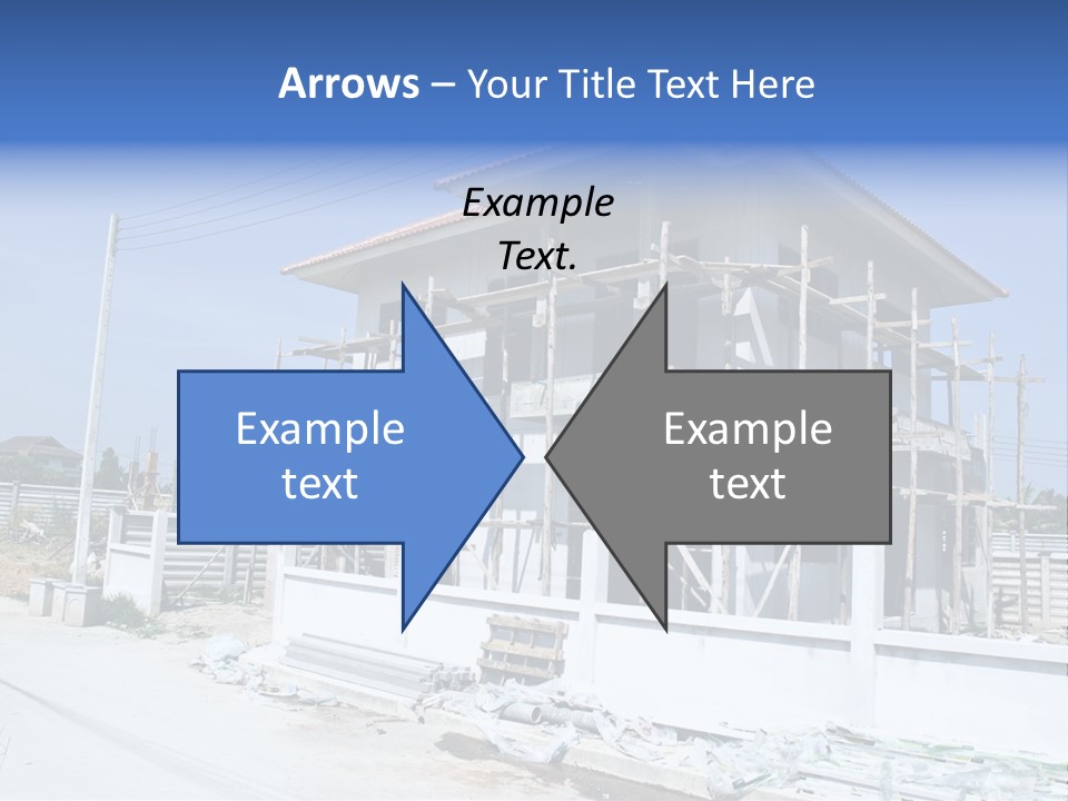 A House Under Construction With Scaffolding On It PowerPoint Template