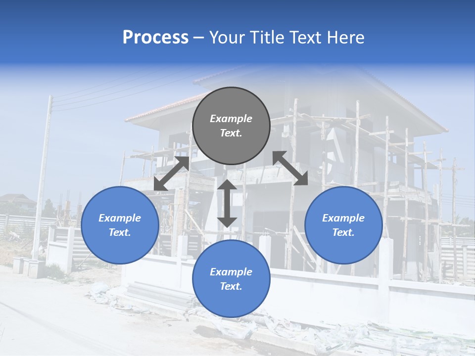 A House Under Construction With Scaffolding On It PowerPoint Template