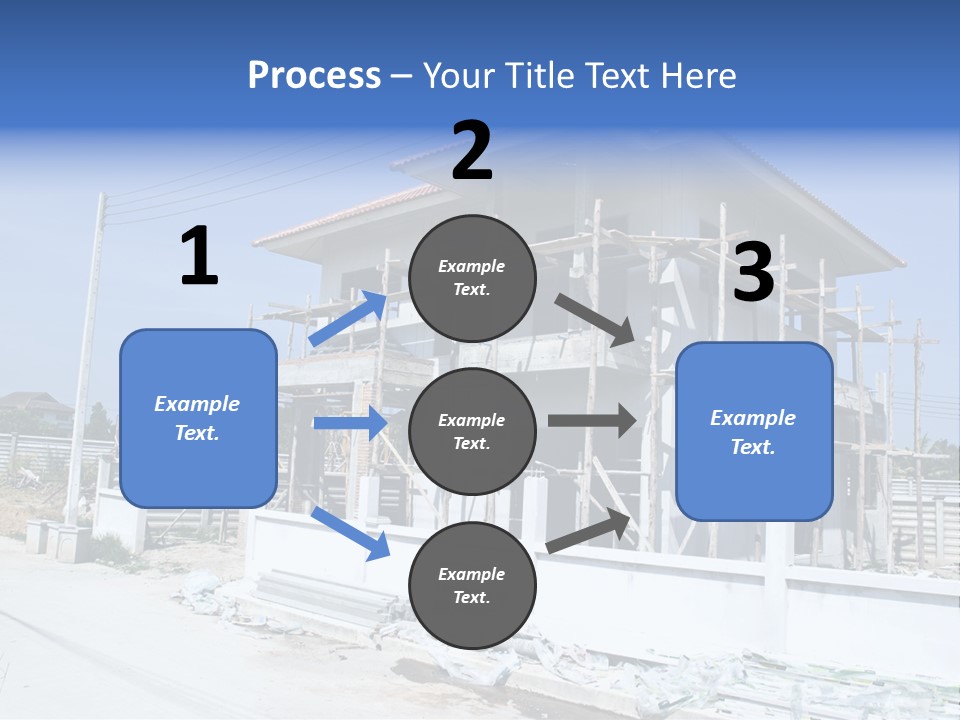A House Under Construction With Scaffolding On It PowerPoint Template