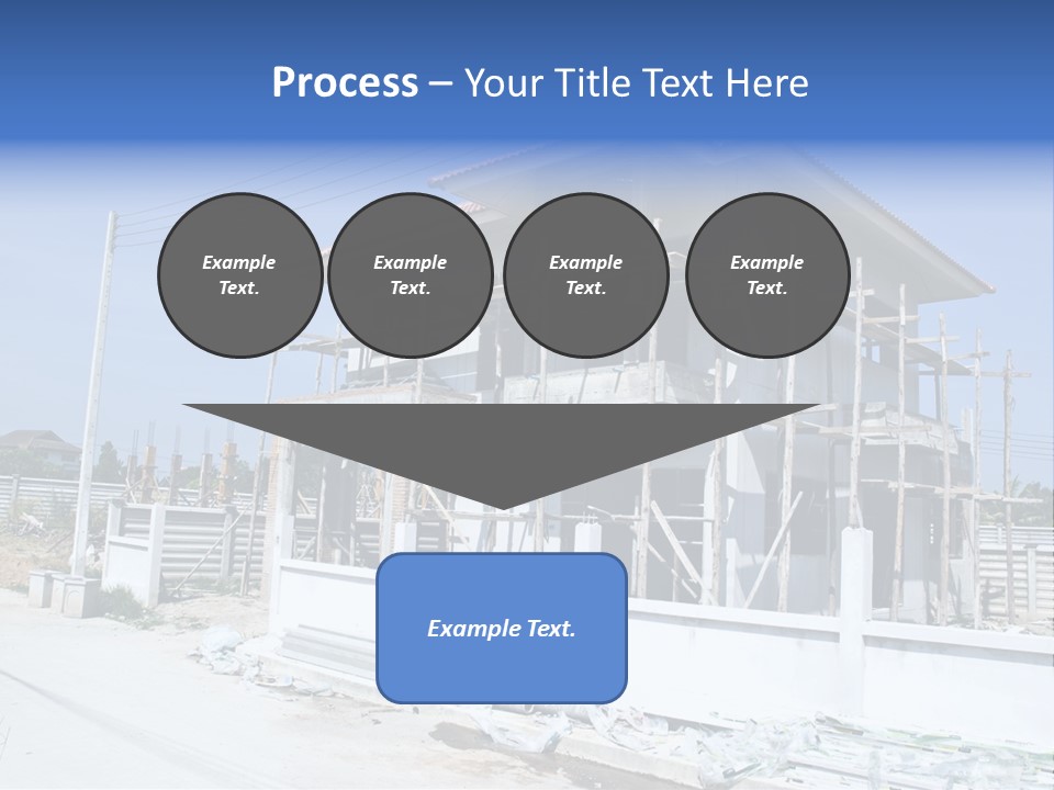 A House Under Construction With Scaffolding On It PowerPoint Template