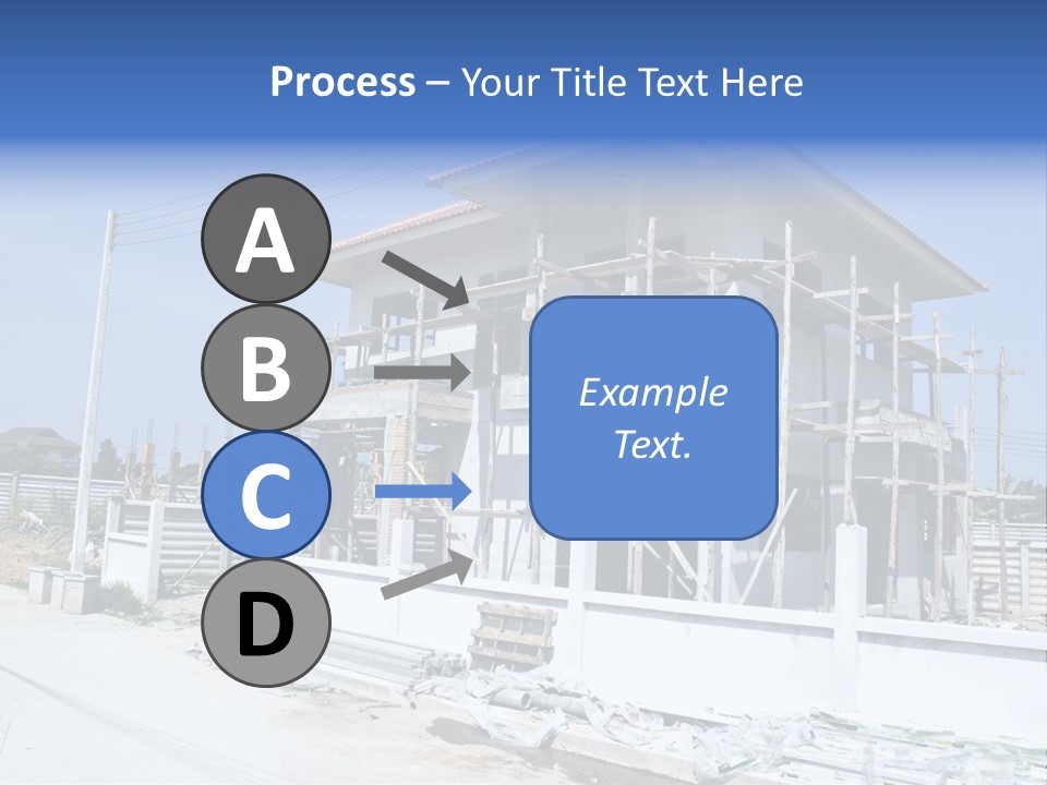 A House Under Construction With Scaffolding On It PowerPoint Template