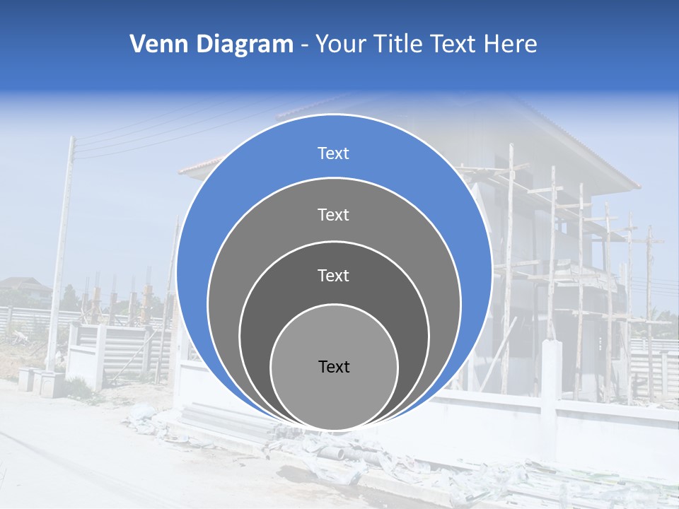 A House Under Construction With Scaffolding On It PowerPoint Template